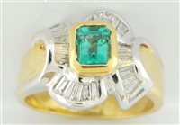 Ring Guerretta Gioielli Woman in Gold Smeraldo 0.74 Ct 1857-14 - 1857-15